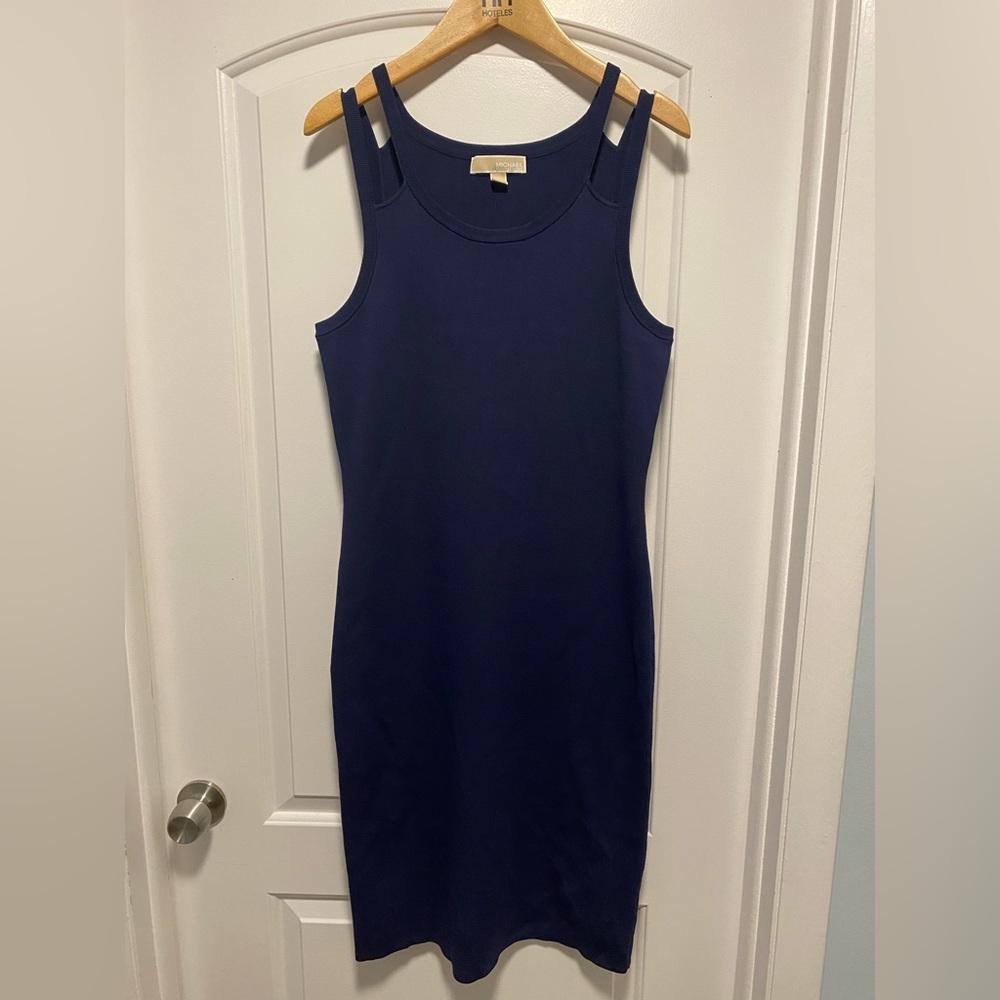 MICHAEL Michael Kors Navy Blue Sheath Mini Dress